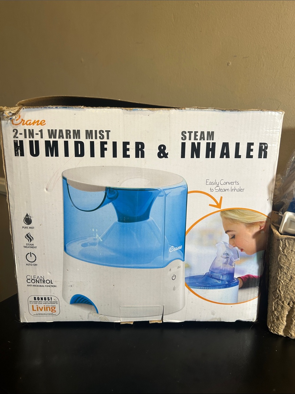 2-in-1 Warm Mist Humidifier & Inhaler - Blue